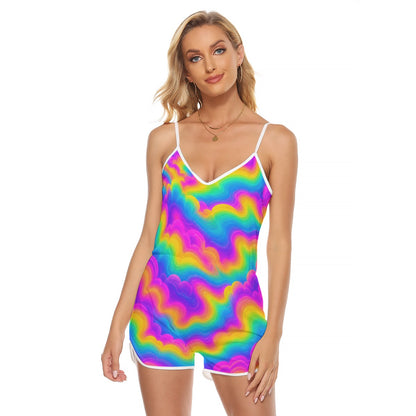 Women's V-neck Cami Romper