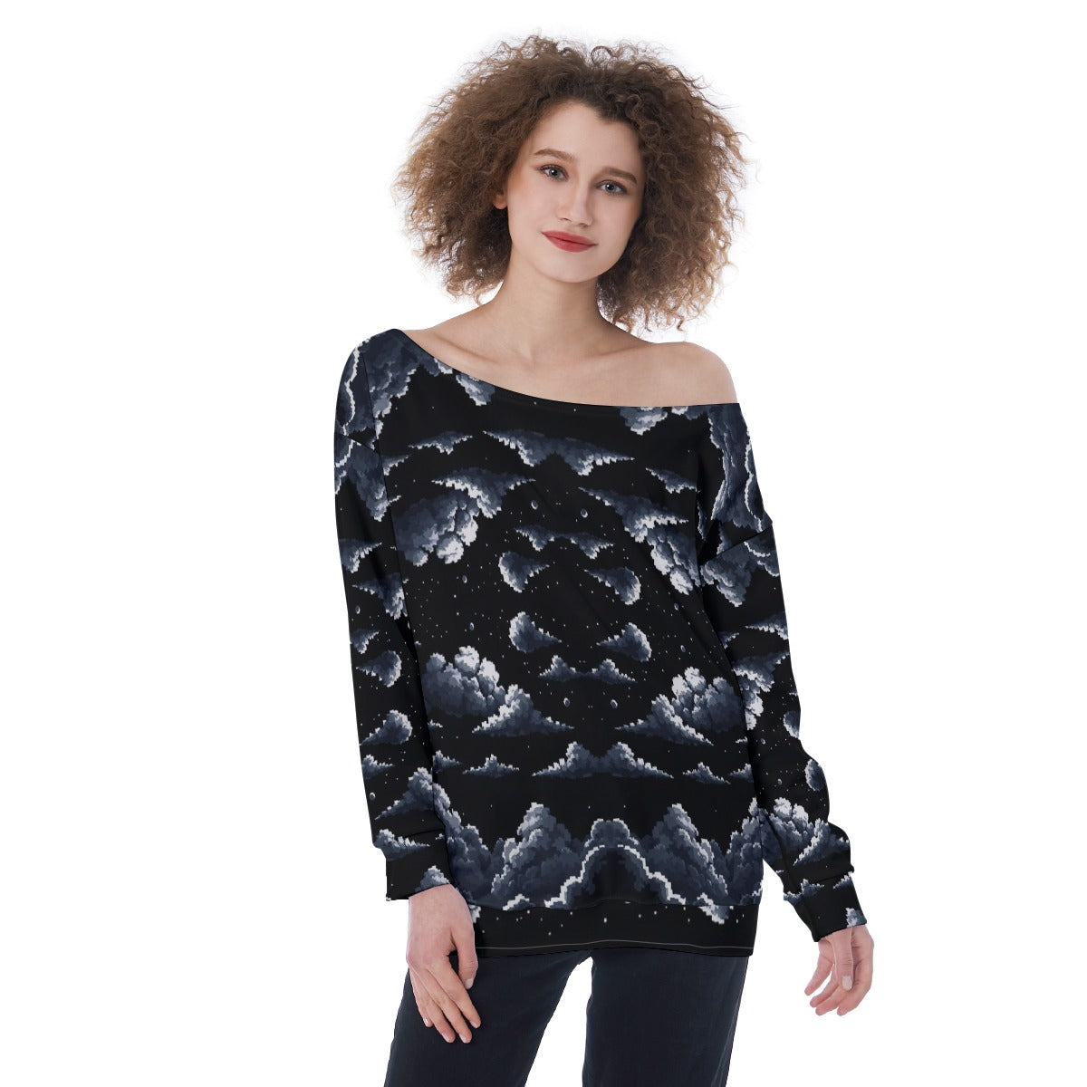 Women's Off-Shoulder Sweatshirt