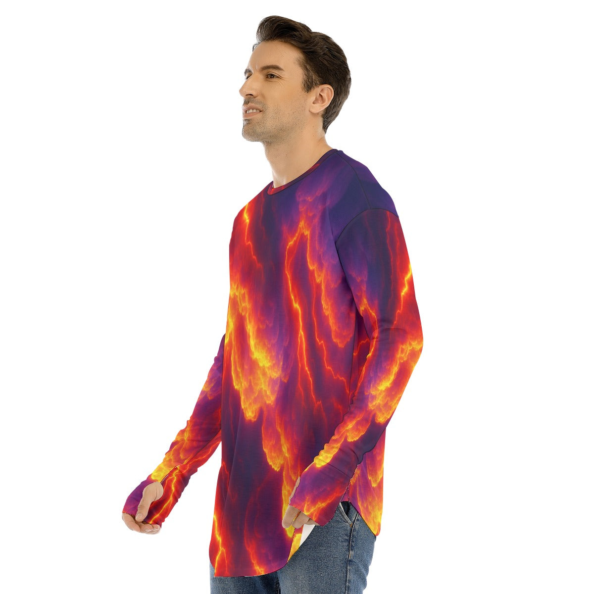 Men's Fingerless Long Sleeve T-shirt