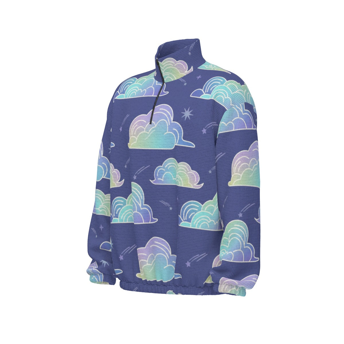 Unisex Turtleneck Zippered Sweatshirt