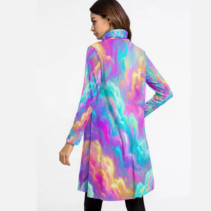 Women's High Neck Dress With Long Sleeve