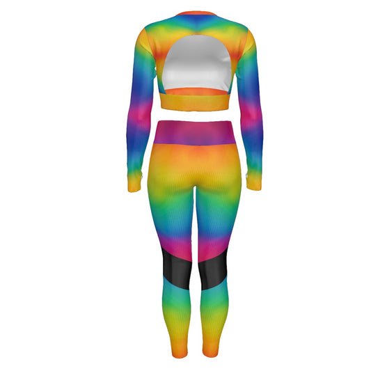 Women's Sport Set With Backless Top And Leggings