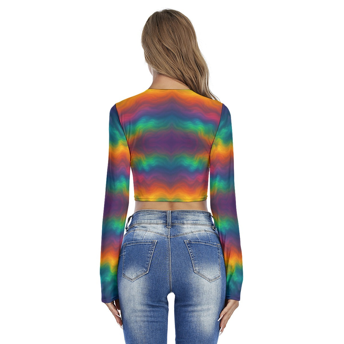Women's Round Neck Crop Top T-Shirt