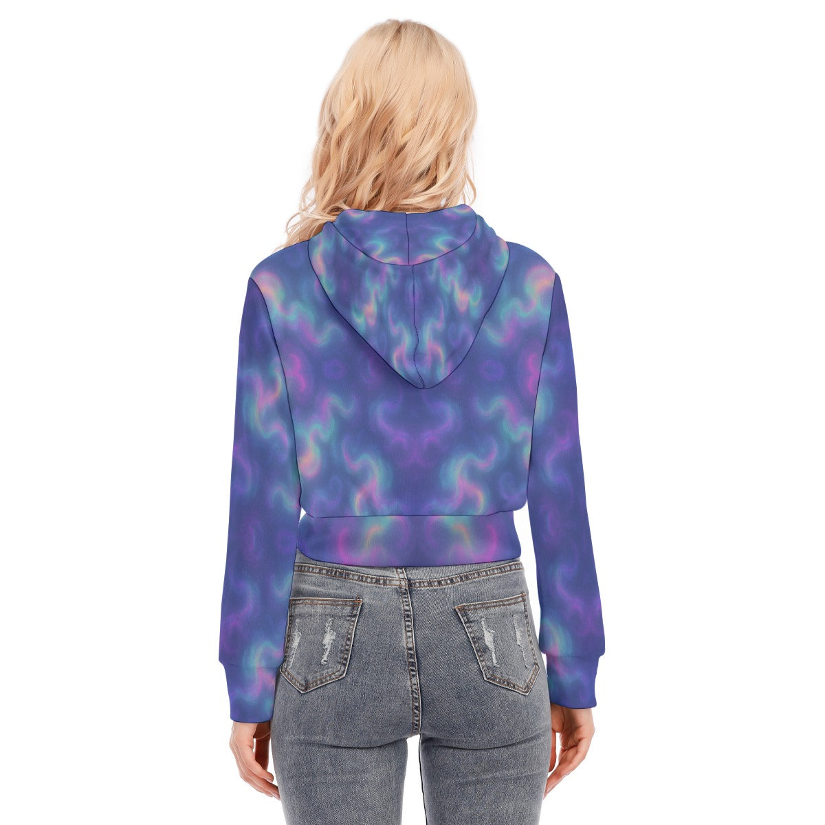 Women's Crop Top Hoodie With Zipper Closure