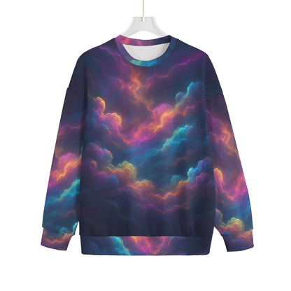 Unisex Drop-shoulder Knitted Fleece Sweater - view 1