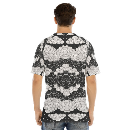 Men's Raglan Sleeve T-shirt With Button Closure