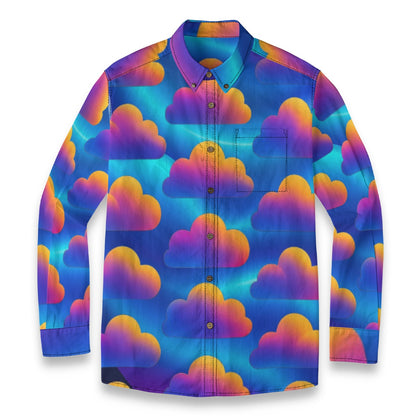 Men's Casual Lapel Long Sleeve Shirt|125GSM Cotton