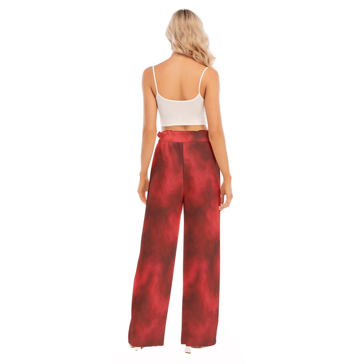 Women's Waist Fungus Edge Wide-leg Pants