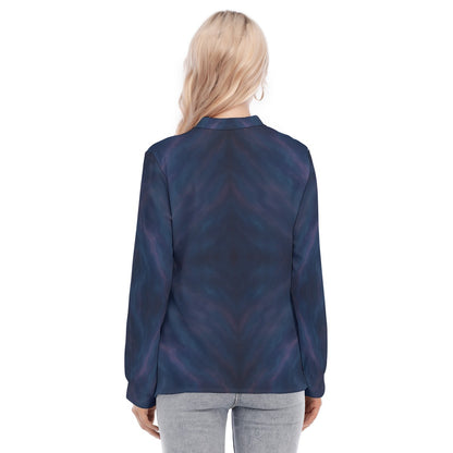 Women's Long Sleeve Blouse With Button Closure