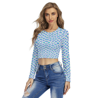 Women's Round Neck Crop Top T-Shirt