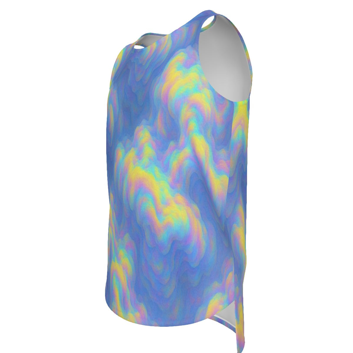 Men's Curved Hem Long Tank Top