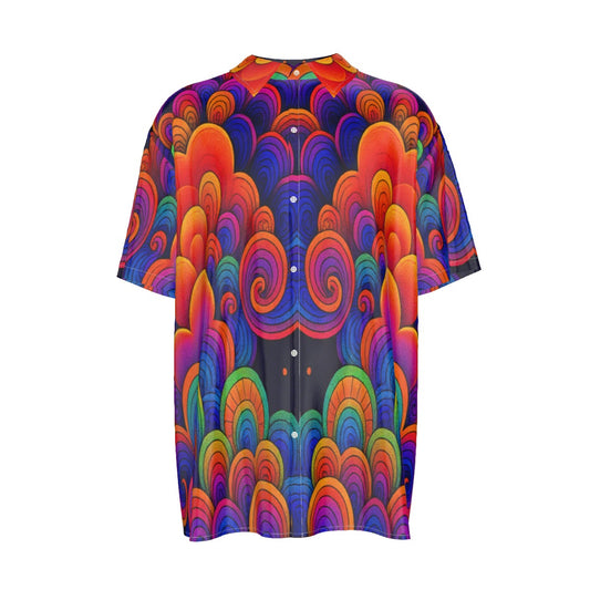 Men's Imitation Silk Short-Sleeved Shirt