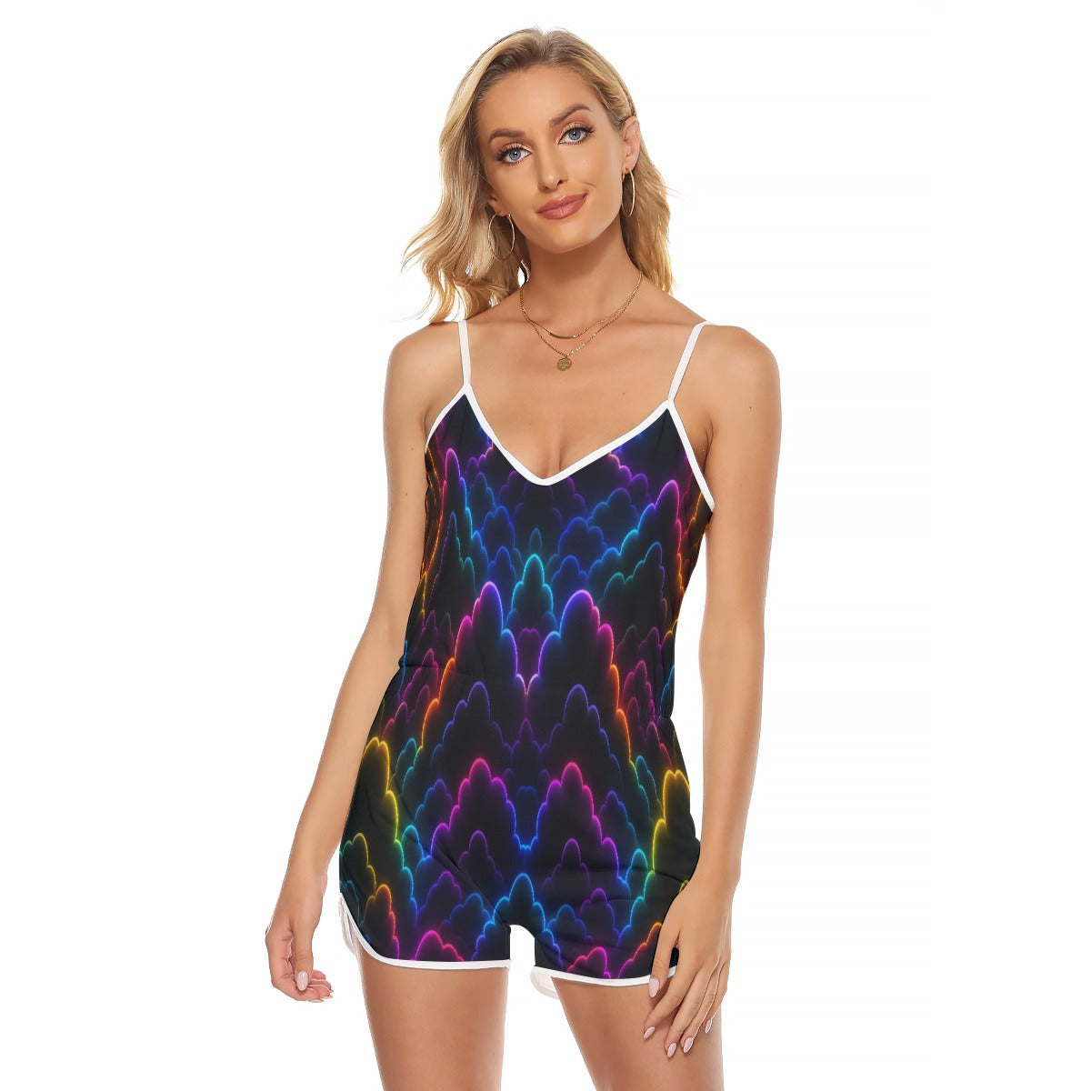 Women's V-neck Cami Romper