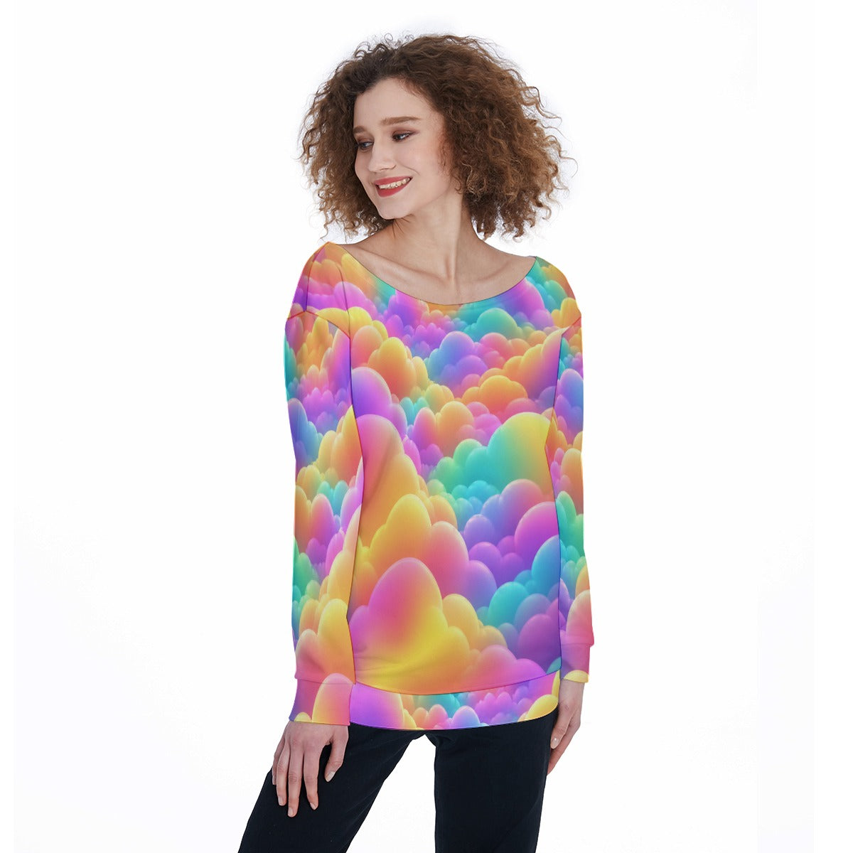 Women's Off-Shoulder Sweatshirt