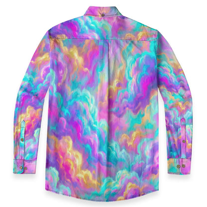 Men's Casual Lapel Long Sleeve Shirt|125GSM Cotton