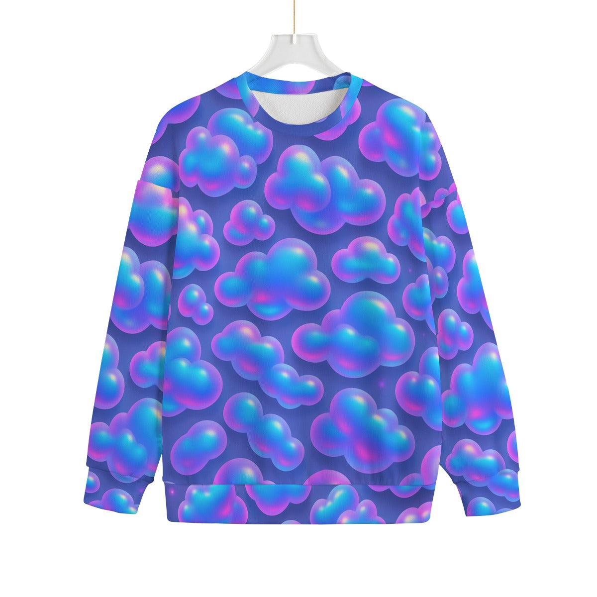 Unisex Drop-shoulder Knitted Fleece Sweater - view 1