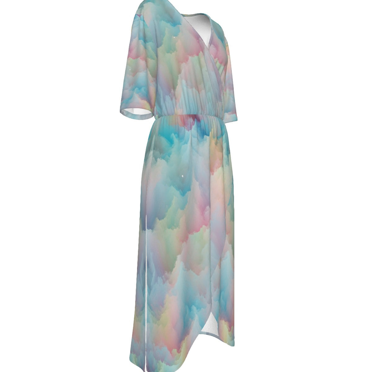 Women's Short Sleeve V-neck Dress