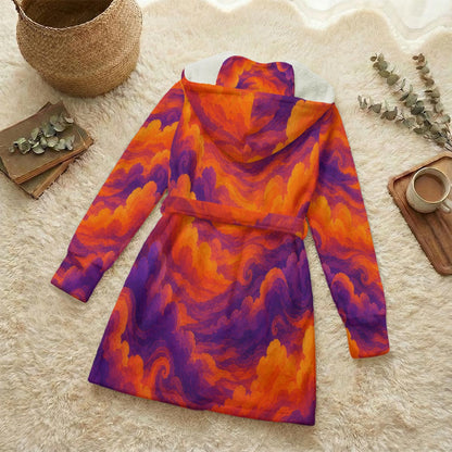 Unisex Flannel Hooded Robe With Eye Mask by O’Nimbus – view 2