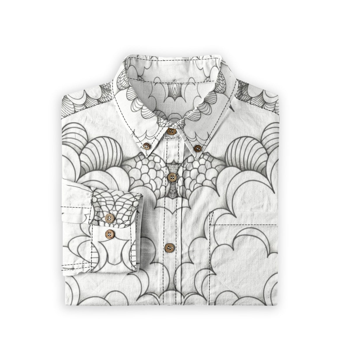 Men's Casual Lapel Long Sleeve Shirt|125GSM Cotton