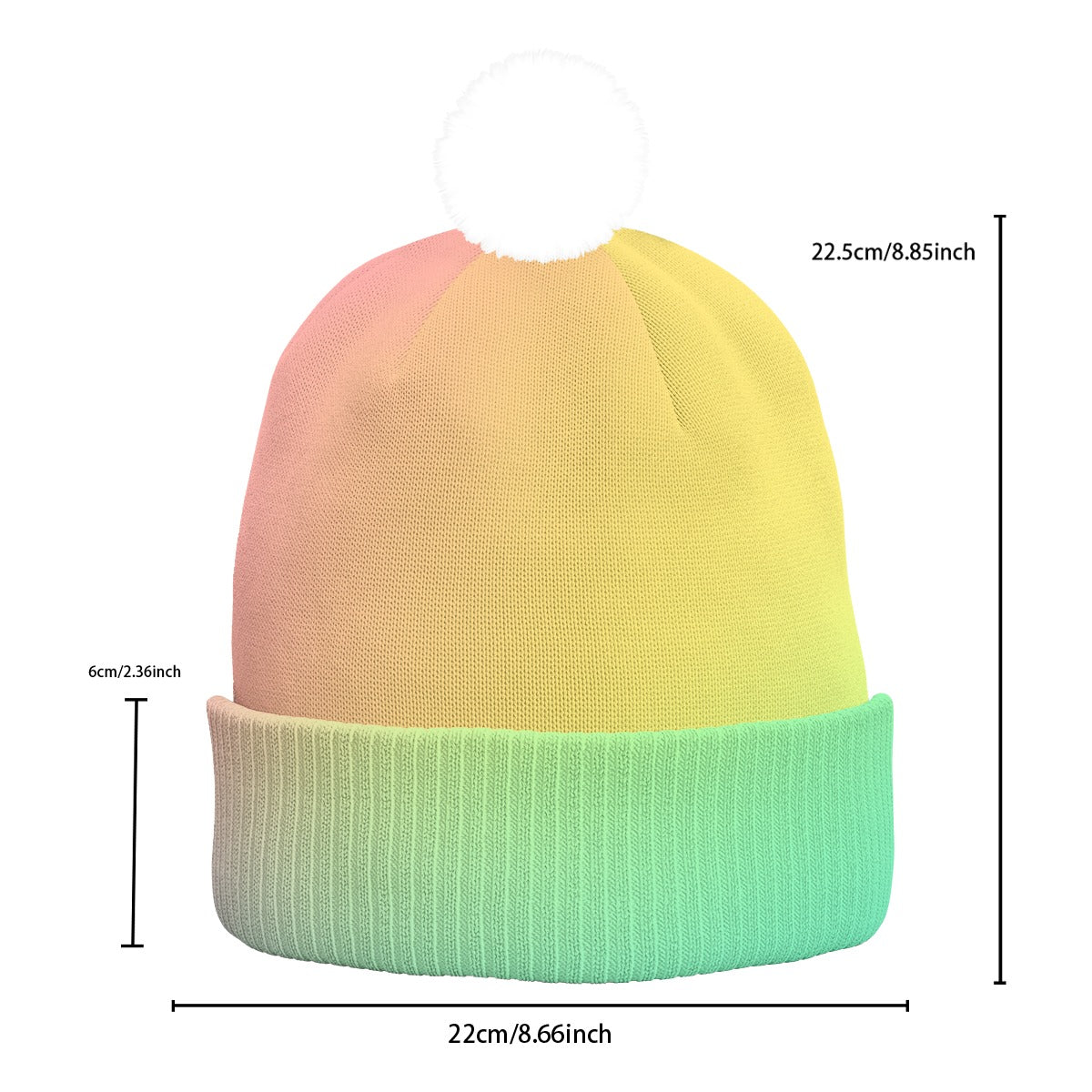 Unisex Knitted Hat With Pom-Pom