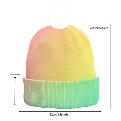 Unisex Knitted Hat With Pom-Pom