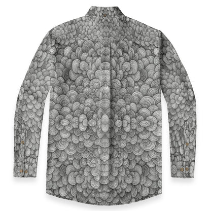 Men's Casual Lapel Long Sleeve Shirt|125GSM Cotton