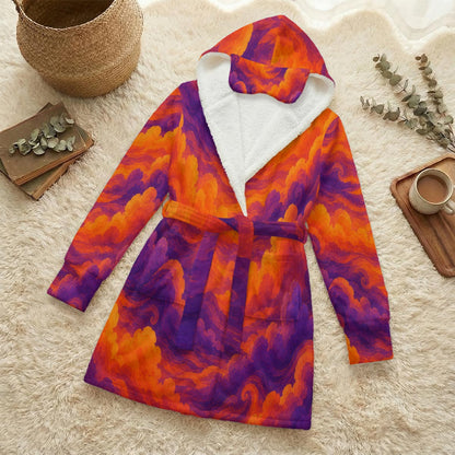 Unisex Flannel Hooded Robe With Eye Mask by O’Nimbus