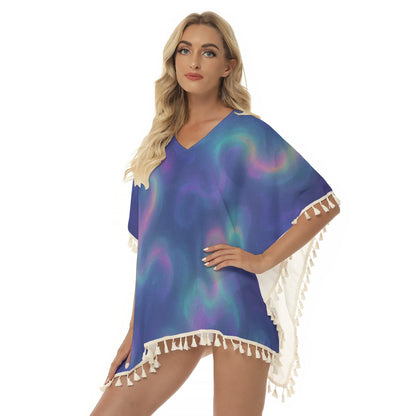 Women's Square Fringed Shawl