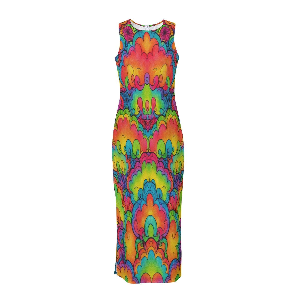 Women's Beach Perspective Chiffon Sleeveless Dress