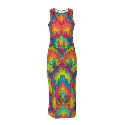 Women's Beach Perspective Chiffon Sleeveless Dress