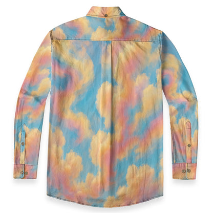 Men's Casual Lapel Long Sleeve Shirt|125GSM Cotton