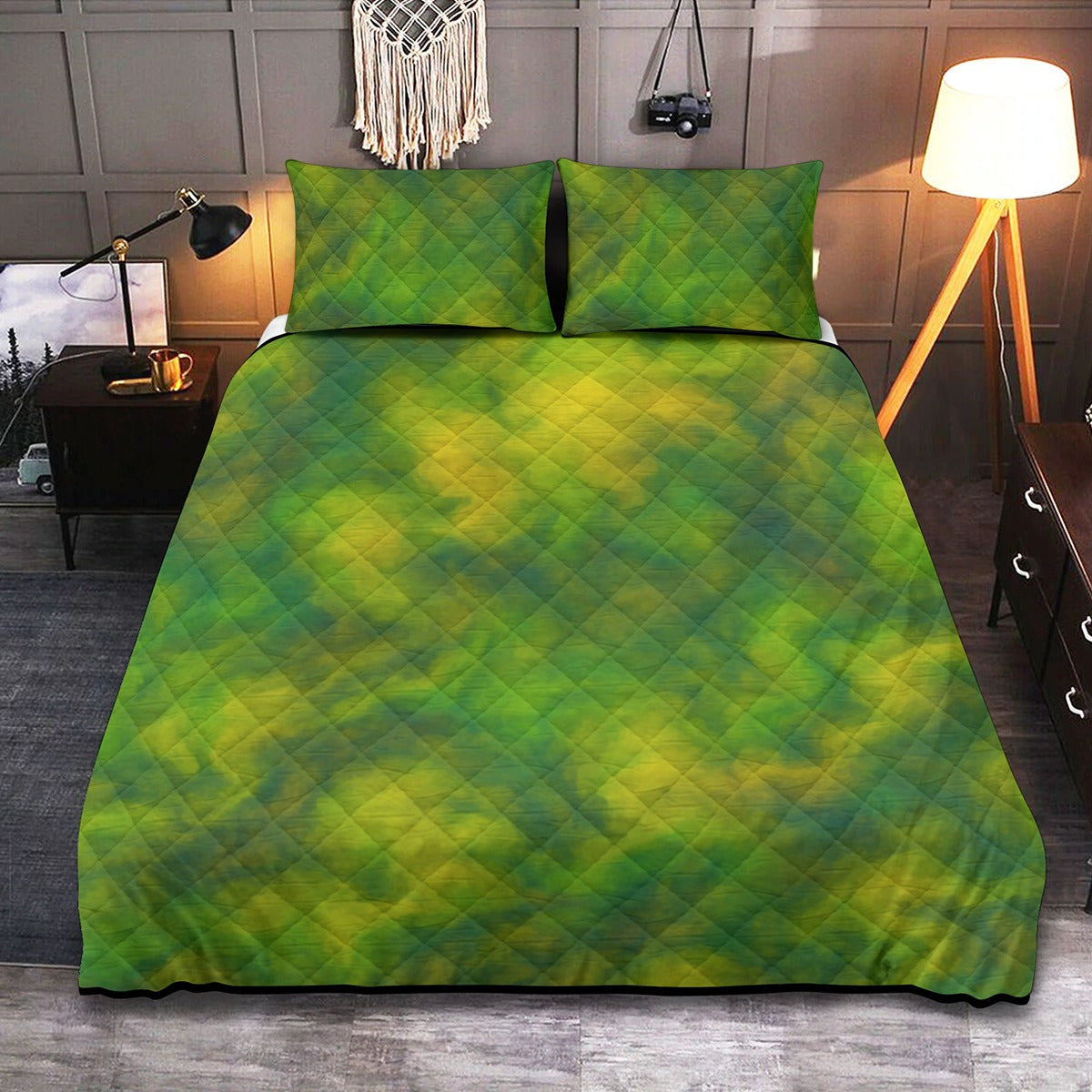 Unisex Quilt & Pillow Cases With Edge-wrapping Strips