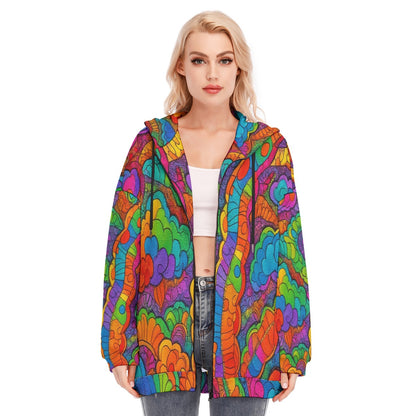 Women's Long Hoodie With Zipper Closure