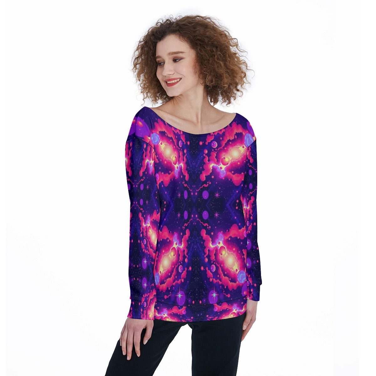 Women's Off-Shoulder Sweatshirt