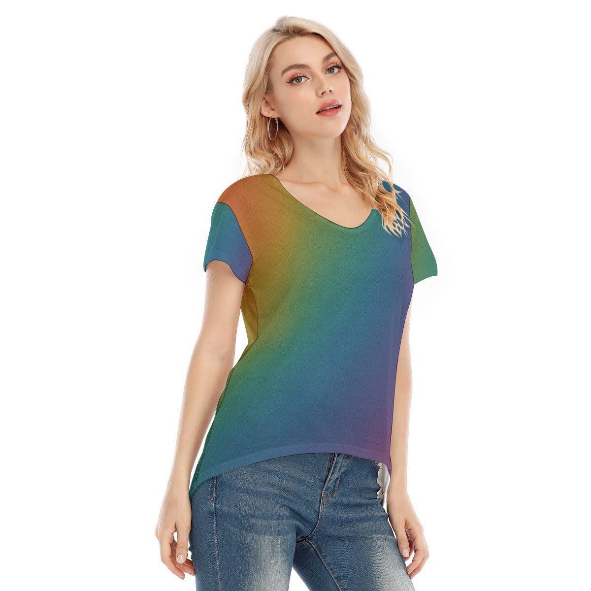 Women's V-neck Short Sleeve T-shirt