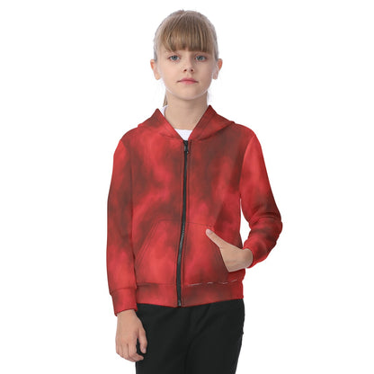 Unisex Kid's Zip-up Hoodie With Patch Pocket