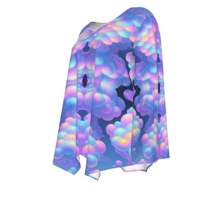 Women's V-neck T-shirt With Irregular Hem