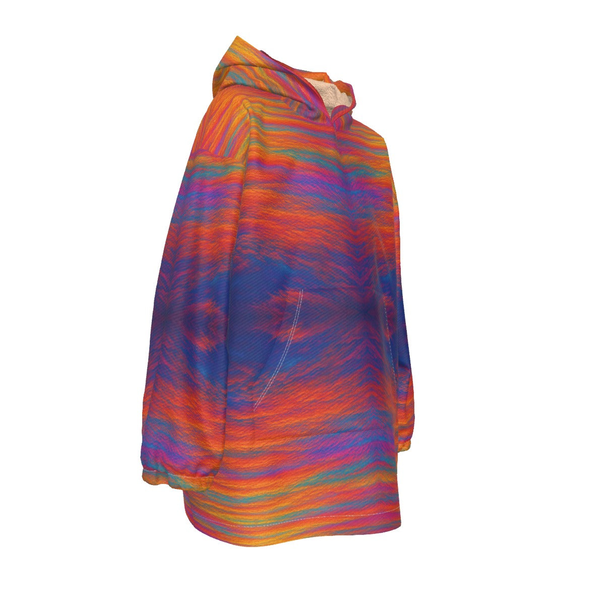 Unisex Kid's Sherpa Fleece Hoodie Blanket