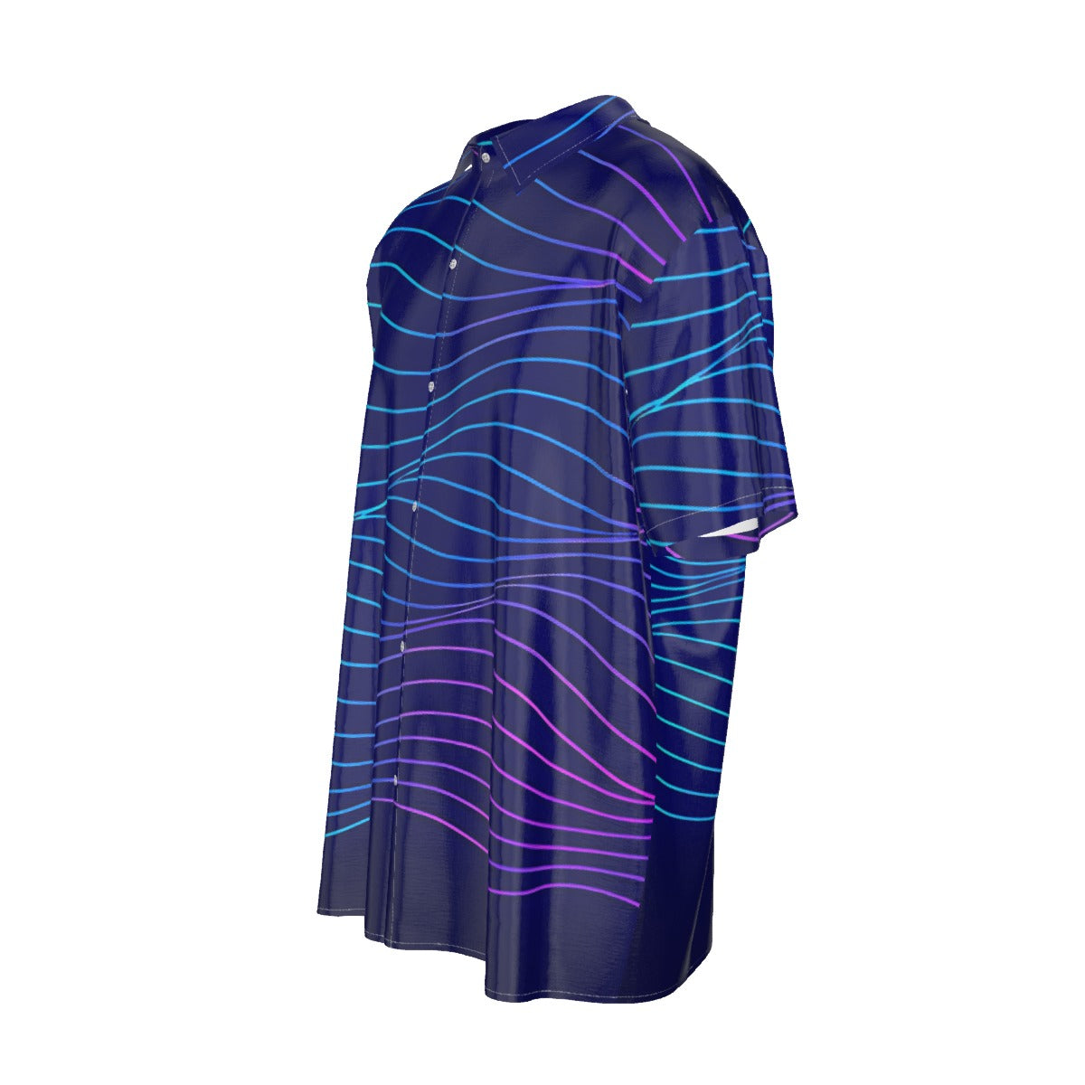 Men's Imitation Silk Short-Sleeved Shirt