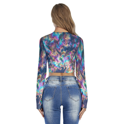 Women's Round Neck Crop Top T-Shirt