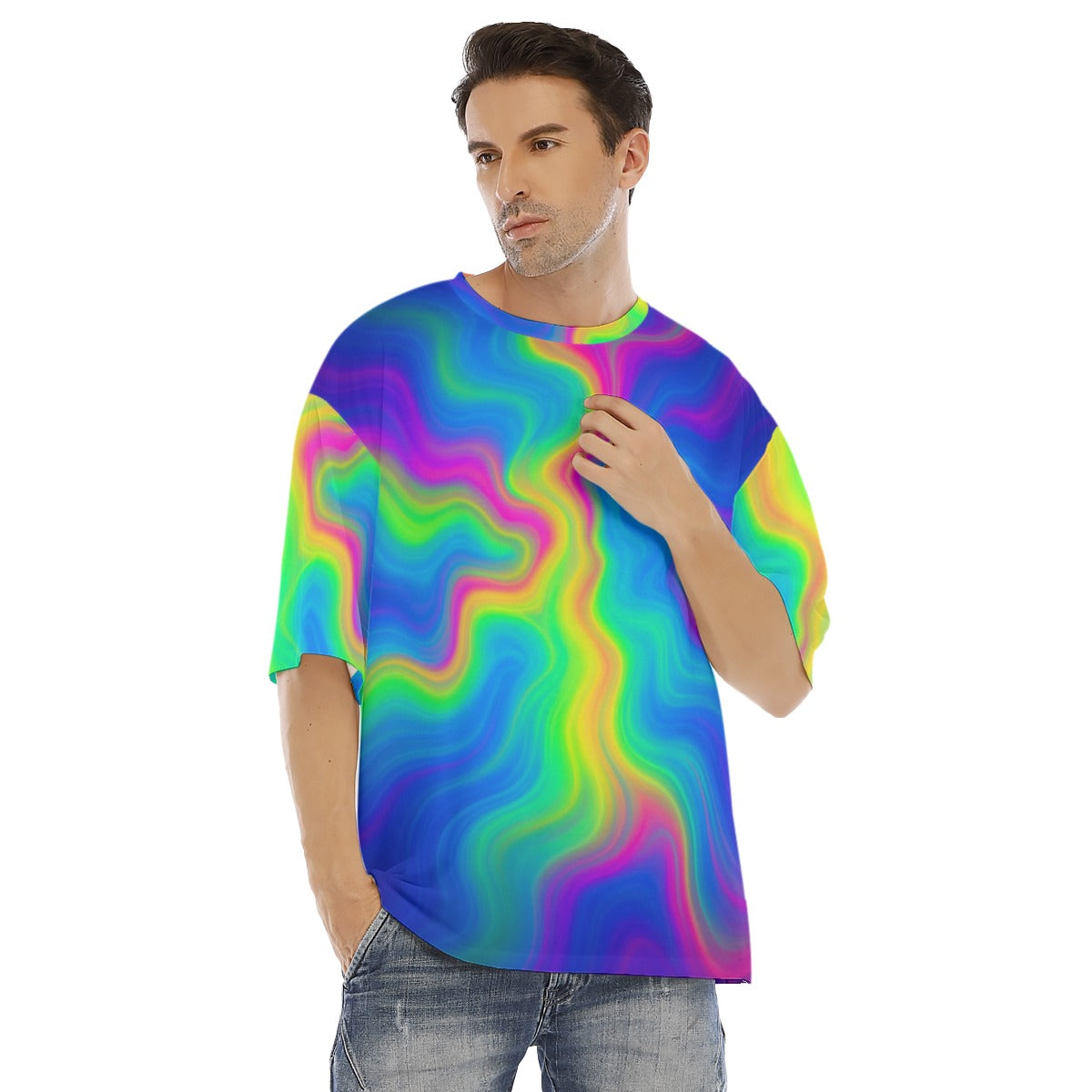 Men's Drop Shoulder T-shirt With Short Sleeve