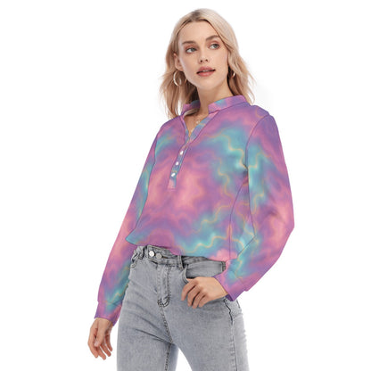 Women's Long Sleeve Blouse With Button Closure