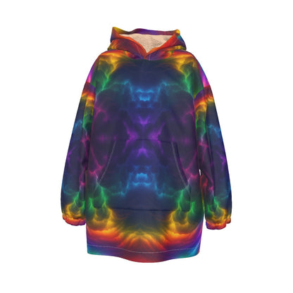 Unisex Kid's Sherpa Fleece Hoodie Blanket