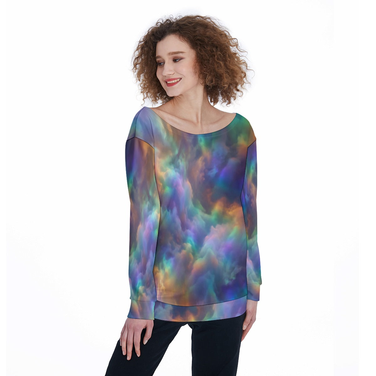 Women's Off-Shoulder Sweatshirt