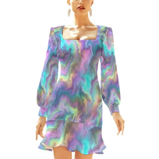 Women's Ruffle Hem Skinny Dress