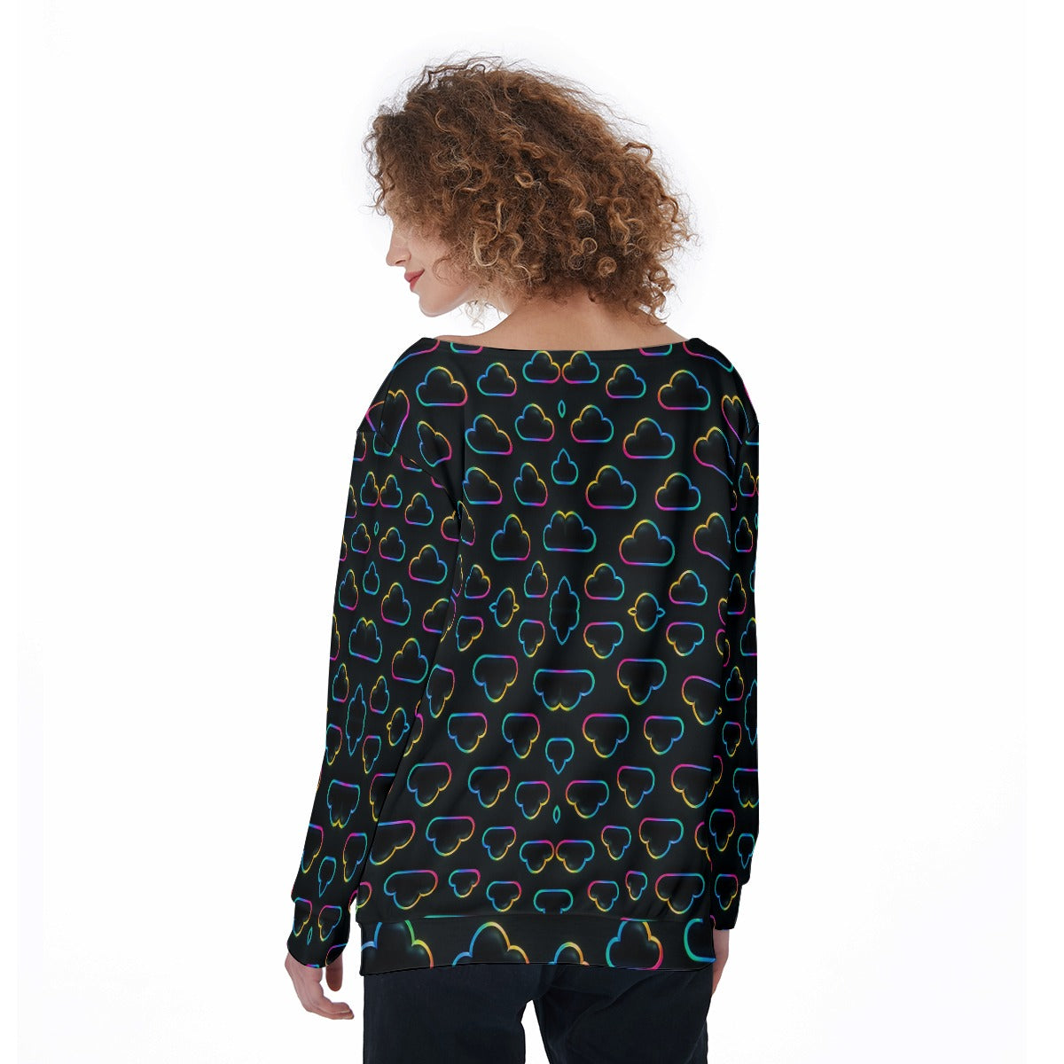 Women's Off-Shoulder Sweatshirt