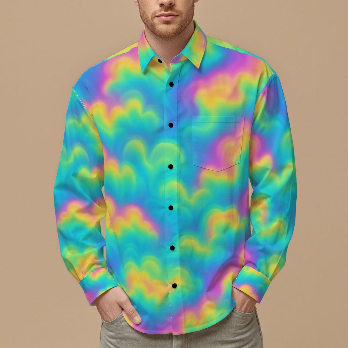 Men's Slim Fit Long Sleeve Shirt