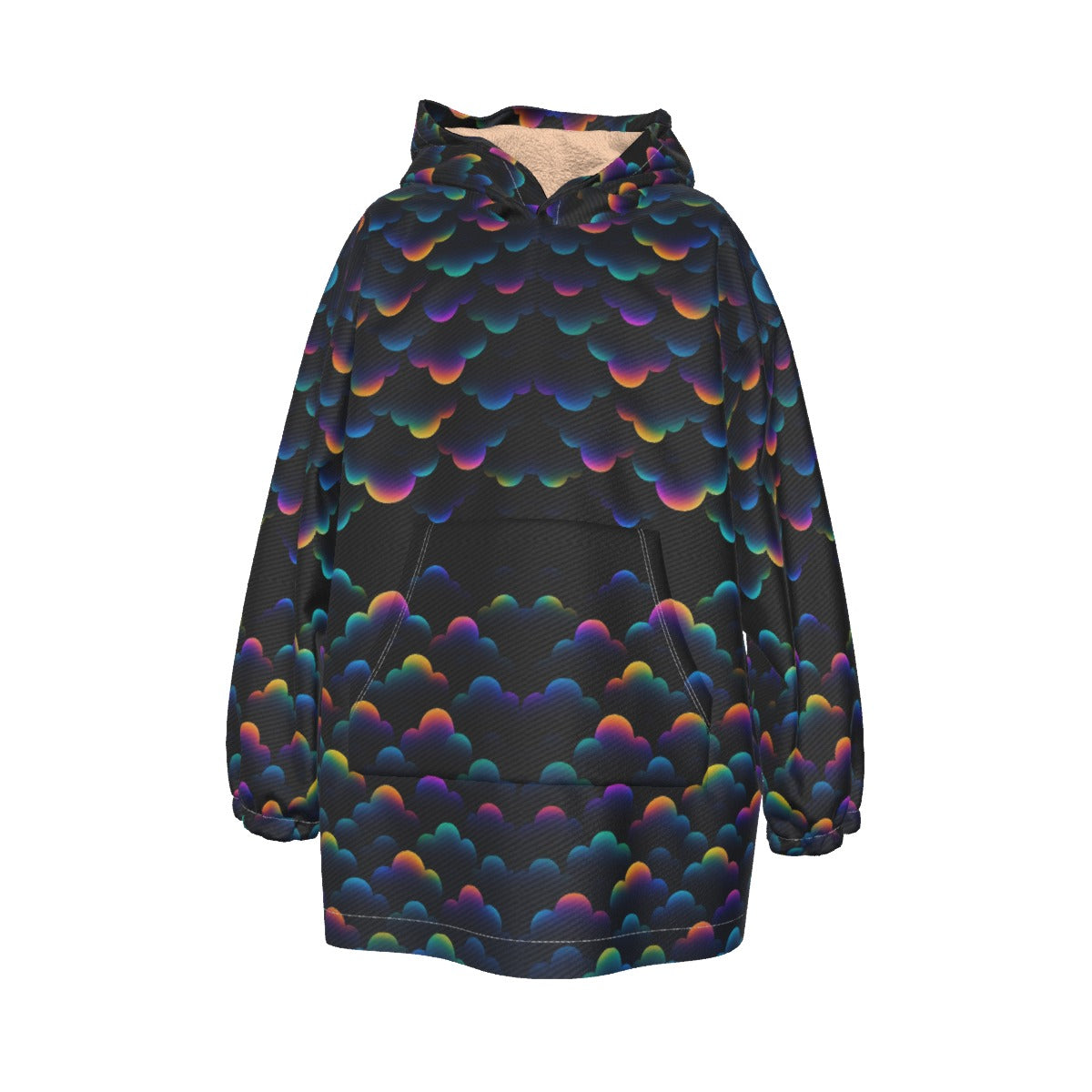 Unisex Kid's Sherpa Fleece Hoodie Blanket