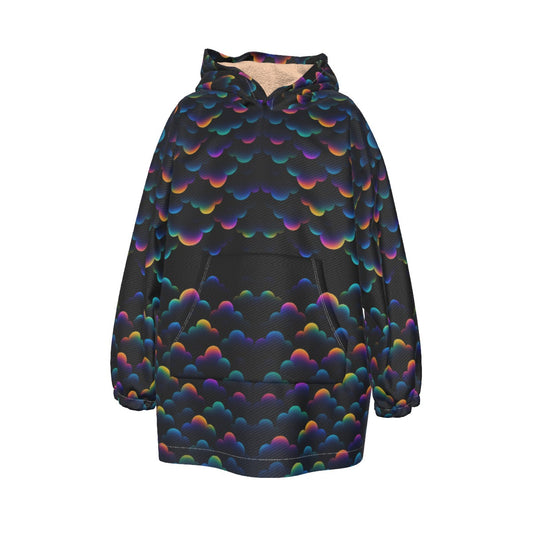 Unisex Kid's Sherpa Fleece Hoodie Blanket