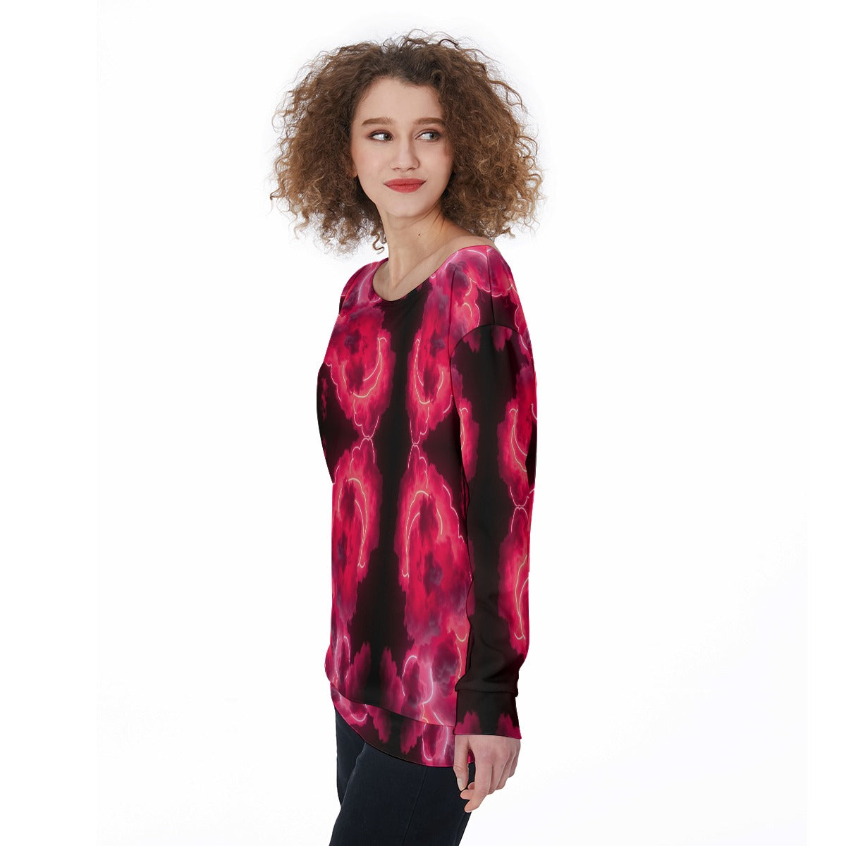 Women's Off-Shoulder Sweatshirt